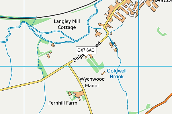 OX7 6AQ map - OS VectorMap District (Ordnance Survey)