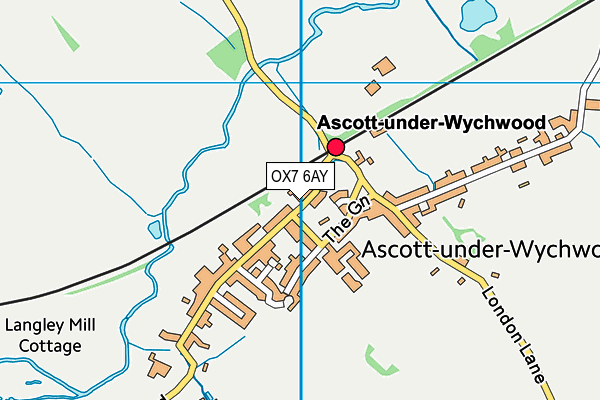 OX7 6AY map - OS VectorMap District (Ordnance Survey)