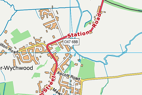 OX7 6BB map - OS VectorMap District (Ordnance Survey)