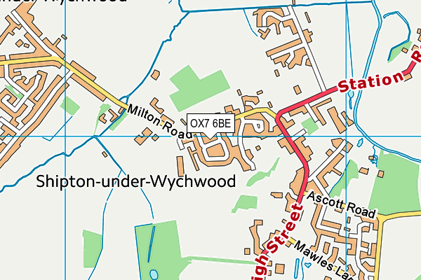 OX7 6BE map - OS VectorMap District (Ordnance Survey)