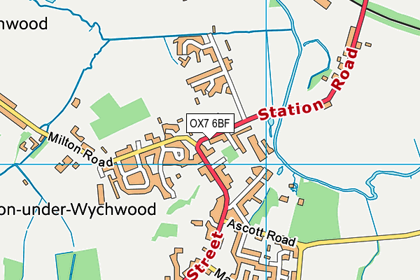 OX7 6BF map - OS VectorMap District (Ordnance Survey)