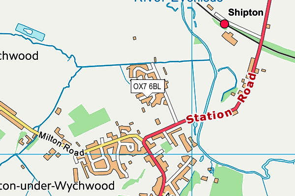 OX7 6BL map - OS VectorMap District (Ordnance Survey)