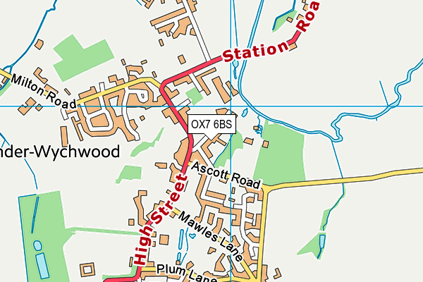 OX7 6BS map - OS VectorMap District (Ordnance Survey)