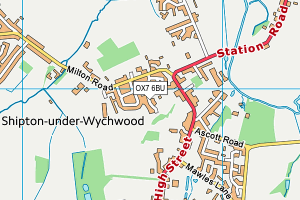 OX7 6BU map - OS VectorMap District (Ordnance Survey)