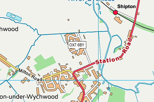 OX7 6BY map - OS VectorMap District (Ordnance Survey)