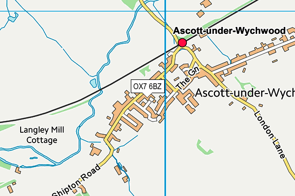 OX7 6BZ map - OS VectorMap District (Ordnance Survey)