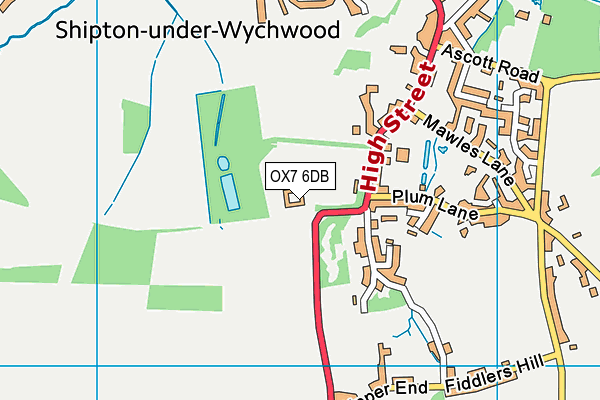 OX7 6DB map - OS VectorMap District (Ordnance Survey)