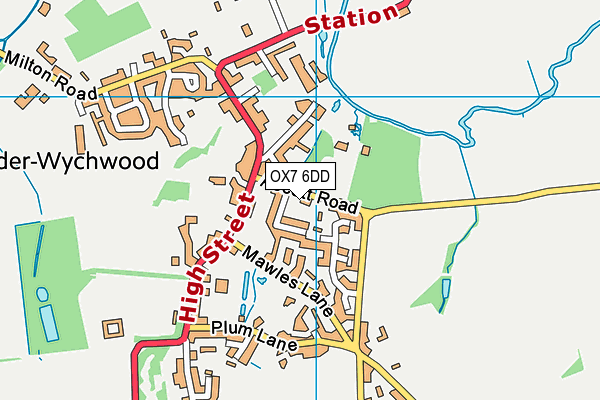 OX7 6DD map - OS VectorMap District (Ordnance Survey)