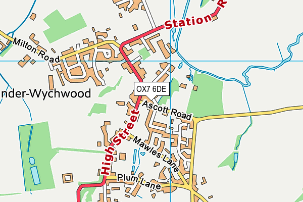 OX7 6DE map - OS VectorMap District (Ordnance Survey)