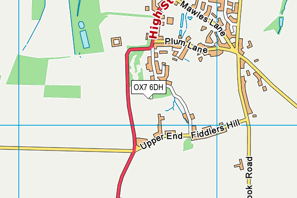 OX7 6DH map - OS VectorMap District (Ordnance Survey)