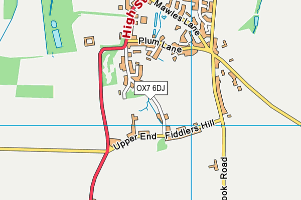 OX7 6DJ map - OS VectorMap District (Ordnance Survey)