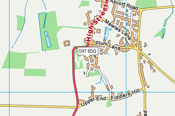 OX7 6DQ map - OS VectorMap District (Ordnance Survey)