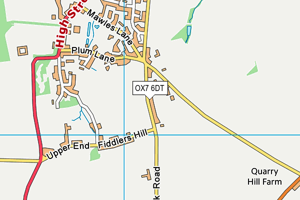 OX7 6DT map - OS VectorMap District (Ordnance Survey)