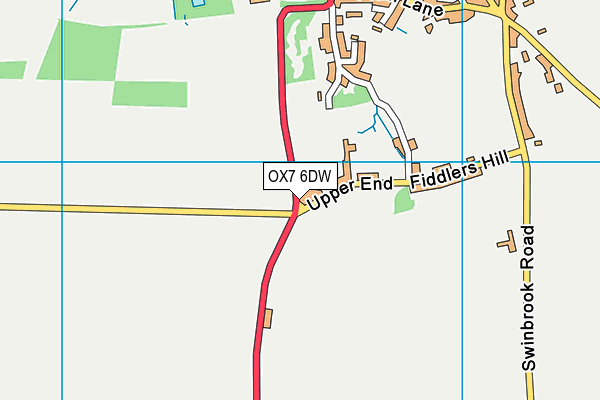 OX7 6DW map - OS VectorMap District (Ordnance Survey)