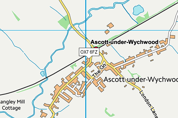 OX7 6FZ map - OS VectorMap District (Ordnance Survey)