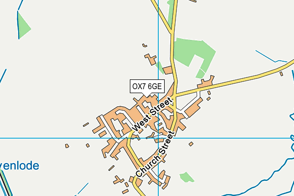 OX7 6GE map - OS VectorMap District (Ordnance Survey)