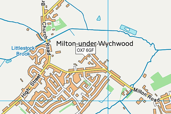 OX7 6GF map - OS VectorMap District (Ordnance Survey)