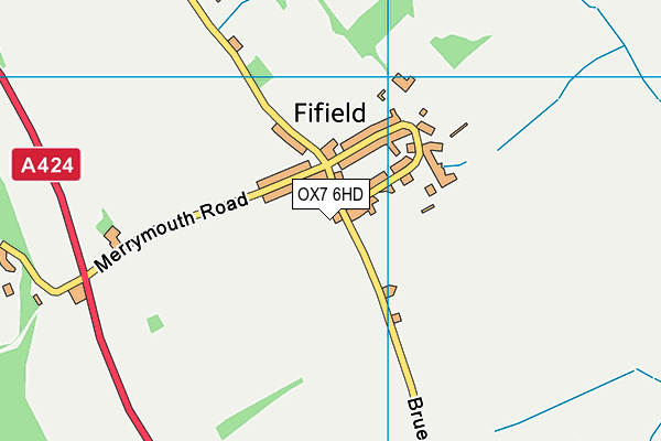 OX7 6HD map - OS VectorMap District (Ordnance Survey)