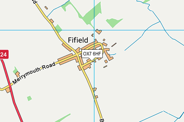 OX7 6HF map - OS VectorMap District (Ordnance Survey)