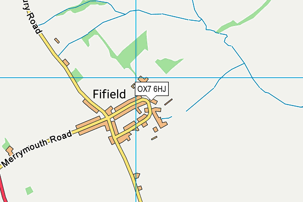 Fifield Memorial Recreation Ground map (OX7 6HJ) - OS VectorMap District (Ordnance Survey)