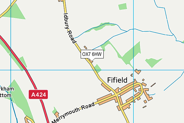 OX7 6HW map - OS VectorMap District (Ordnance Survey)