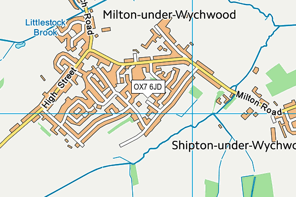 OX7 6JD map - OS VectorMap District (Ordnance Survey)