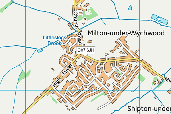 Milton-under-wychwood Village Green map (OX7 6JH) - OS VectorMap District (Ordnance Survey)