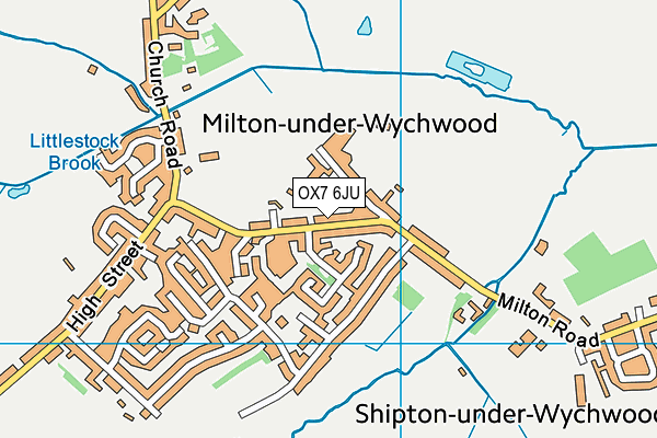 OX7 6JU map - OS VectorMap District (Ordnance Survey)