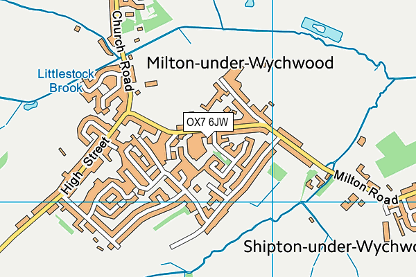 OX7 6JW map - OS VectorMap District (Ordnance Survey)