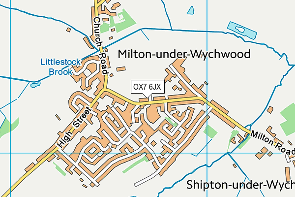 OX7 6JX map - OS VectorMap District (Ordnance Survey)