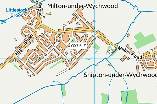 OX7 6JZ map - OS VectorMap District (Ordnance Survey)