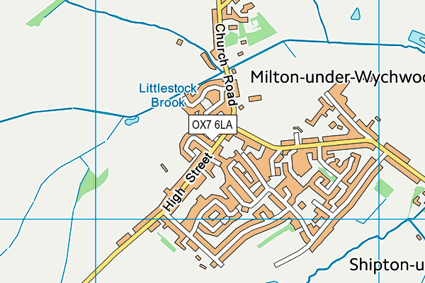 OX7 6LA map - OS VectorMap District (Ordnance Survey)