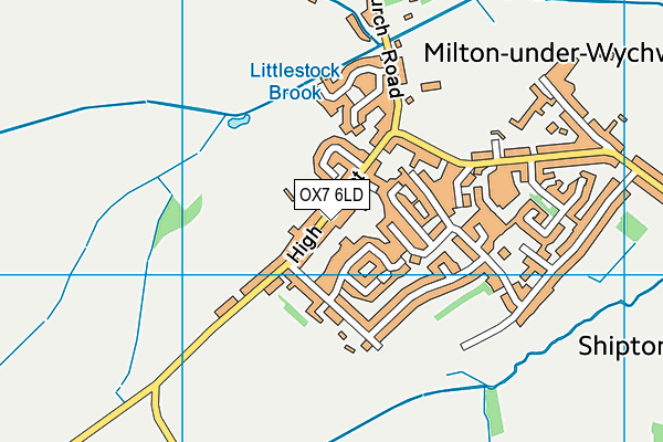 OX7 6LD map - OS VectorMap District (Ordnance Survey)