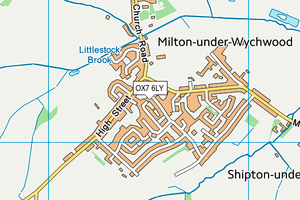 OX7 6LY map - OS VectorMap District (Ordnance Survey)