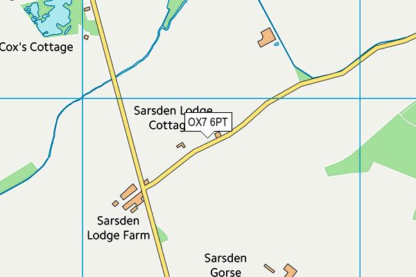 OX7 6PT map - OS VectorMap District (Ordnance Survey)