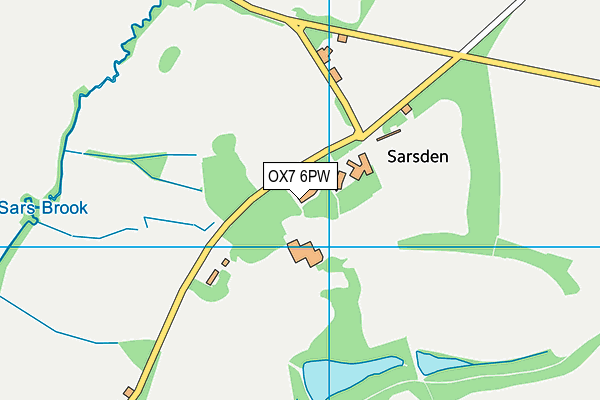 OX7 6PW map - OS VectorMap District (Ordnance Survey)