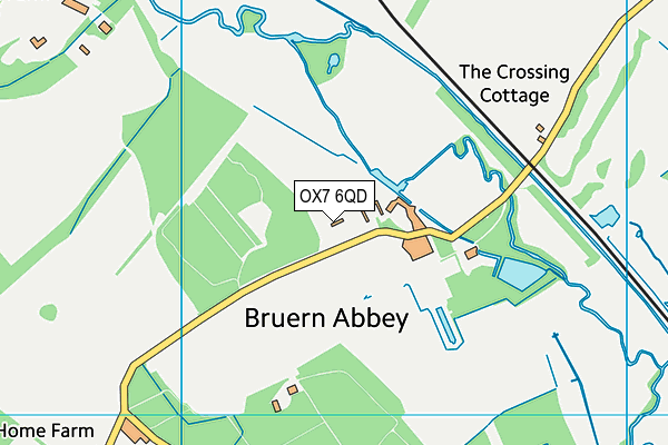 OX7 6QD map - OS VectorMap District (Ordnance Survey)