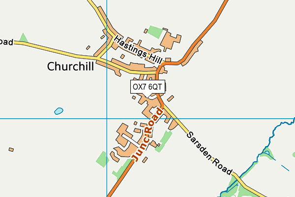 OX7 6QT map - OS VectorMap District (Ordnance Survey)