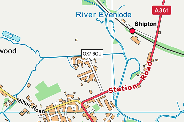 OX7 6QU map - OS VectorMap District (Ordnance Survey)