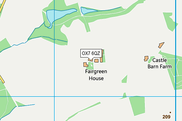 OX7 6QZ map - OS VectorMap District (Ordnance Survey)