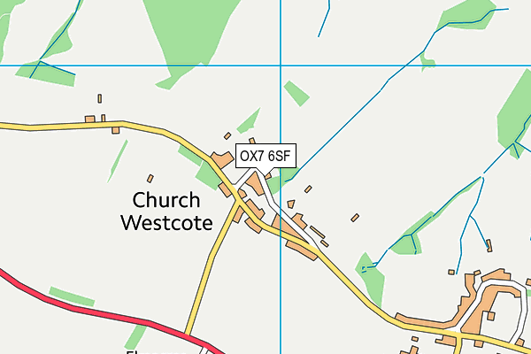 OX7 6SF map - OS VectorMap District (Ordnance Survey)