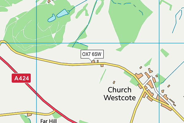 OX7 6SW map - OS VectorMap District (Ordnance Survey)