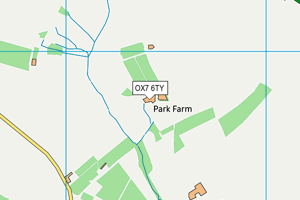 OX7 6TY map - OS VectorMap District (Ordnance Survey)