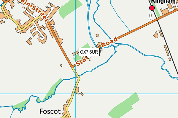 OX7 6UR map - OS VectorMap District (Ordnance Survey)