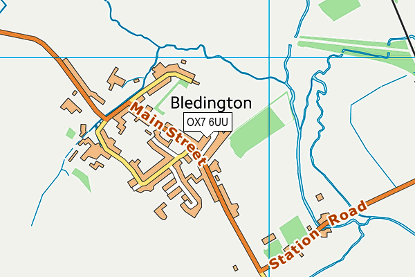 OX7 6UU map - OS VectorMap District (Ordnance Survey)