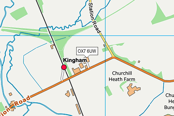 OX7 6UW map - OS VectorMap District (Ordnance Survey)