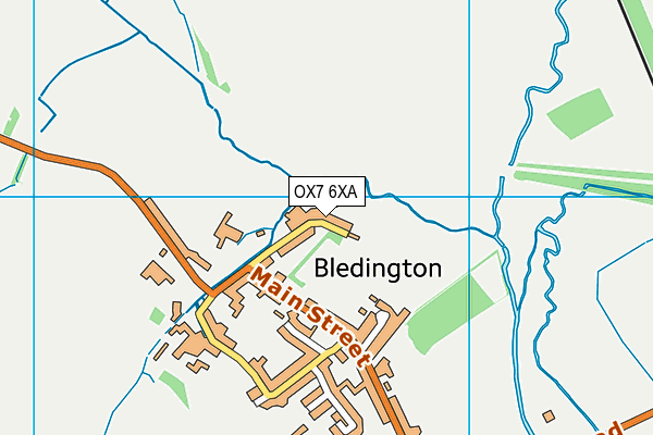 OX7 6XA map - OS VectorMap District (Ordnance Survey)