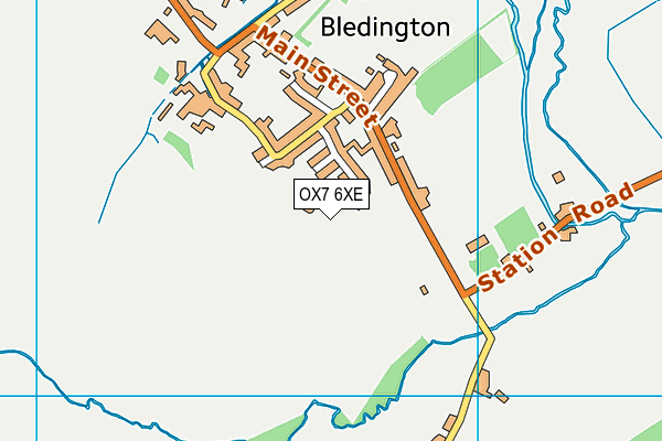 OX7 6XE map - OS VectorMap District (Ordnance Survey)