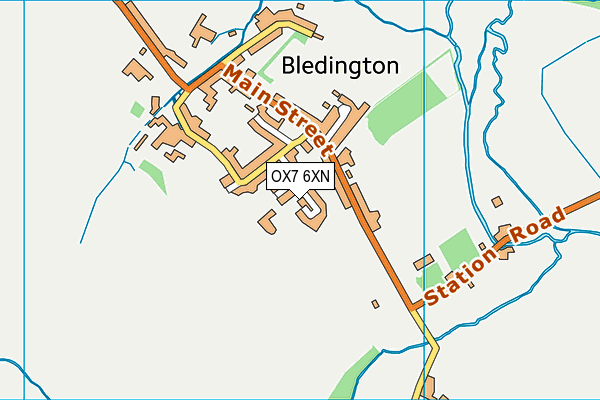 OX7 6XN map - OS VectorMap District (Ordnance Survey)