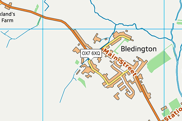 OX7 6XQ map - OS VectorMap District (Ordnance Survey)